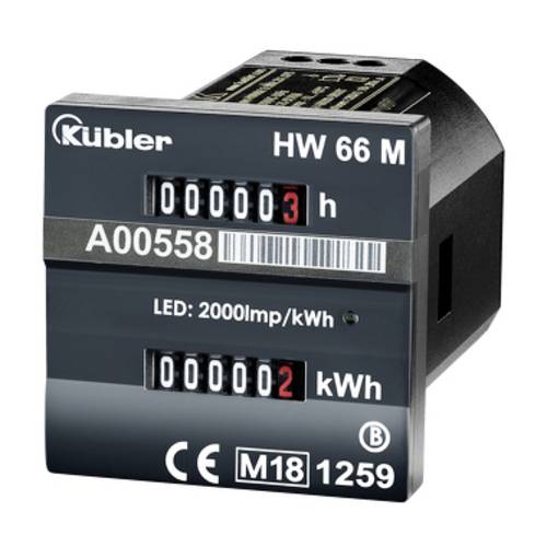 Kübler Group HW66M 230 VAC 3.56M.201.075 Wechselstromzähler mechanisch 16A MID-konform: Ja 1St.