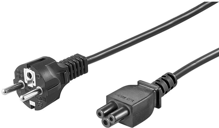 MicroConnect Power Cord CEE 7/7 (Schuko) Straight to IEC C5 1m - Black