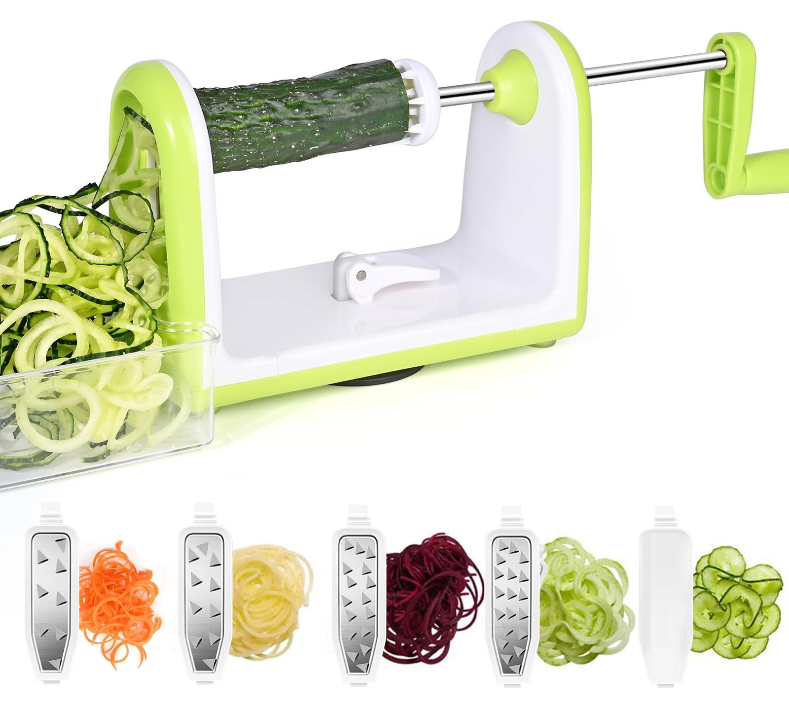 Dripio Spiraalsnijder 5-in-1 met 5 messen voor groentespaghetti