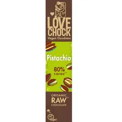 Lovechock RAW Riegel Pistazien 80% Kakao bio