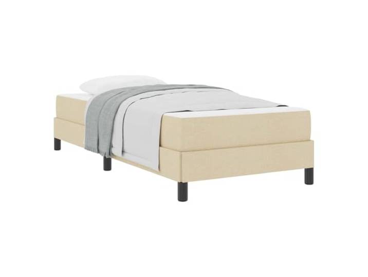 vidaXL Boxspringbett Creme 80 x 200 cm Stoff