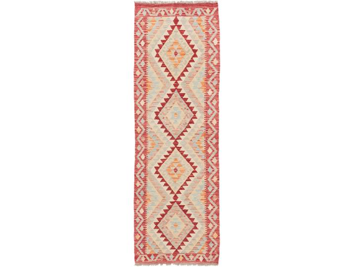 Kelim Afghan Teppich 60x191 Handgewebt Orientteppich Läufer Wolle
