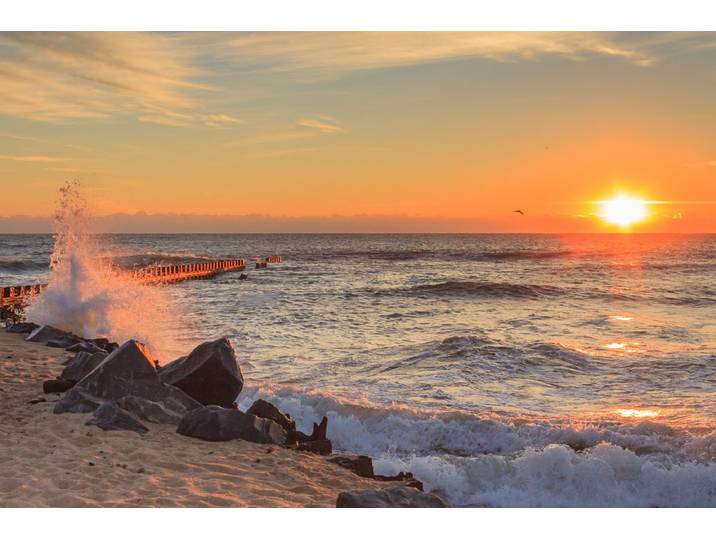 Fototapete PAPERMOON Cape Hatteras Beach , bunt, B:3,5m L:2,6m, Vlies, Tapeten, Fototapete