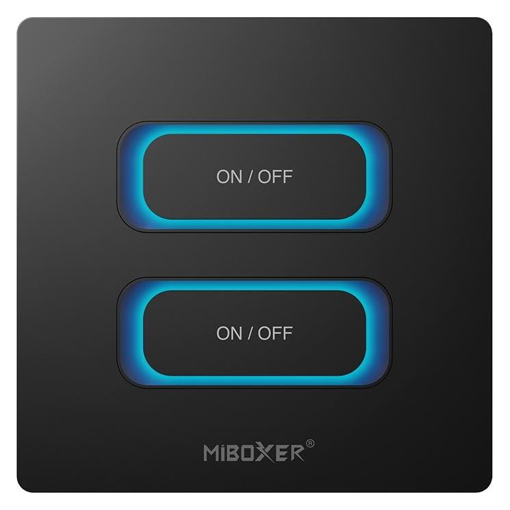 MiBoxer Synergy 21 LED Fernbedienung 2 Gang Panel 2,4GHz Bewegungssensor + Dimm *Milight/* (b) (Gerätespezifische Fernbedienung, Radio Frequency (RF)) (ESR2TB)