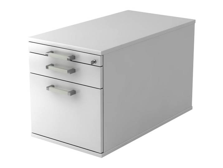 Venda Rollcontainer, Weiß, 3 Schublade(n) Schubladen, 42.8x51.2x80 cm, umfangreiches Zubehör erhältlich, Beimöbel erhältlich, Büromöbel, Schreibtischcontainer, Rollcontainer