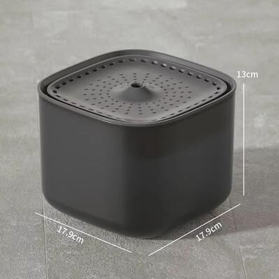 Inspired Finds 3L Smart Pet Water Fountain Automatic USB Cat Water Dispenser With Quiet Circulating Filter & Motion Sensor black Regular