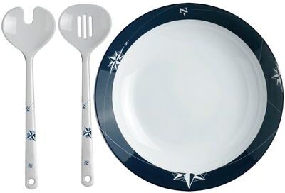 Marine Business Northwind Salad Bowl & Serve Cutlery - 3-Pc. Set