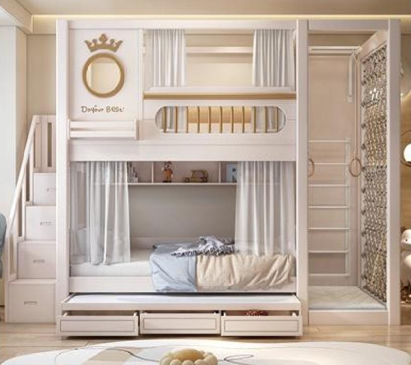 Hochbett weiß Holz Etagenbett Stockbett Doppelstockbett Kinderbett Jugendbett