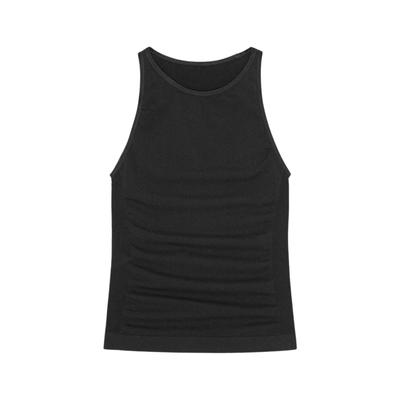 Kurzarmhemd MOSHI MOSHI MIND "moshi moshi mind T-shirt Prana", Damen, Gr. M, Normalgrößen, schwarz, Obermaterial: 72% Viskose, 23% Polyamid, 5% Elasthan, Hemden