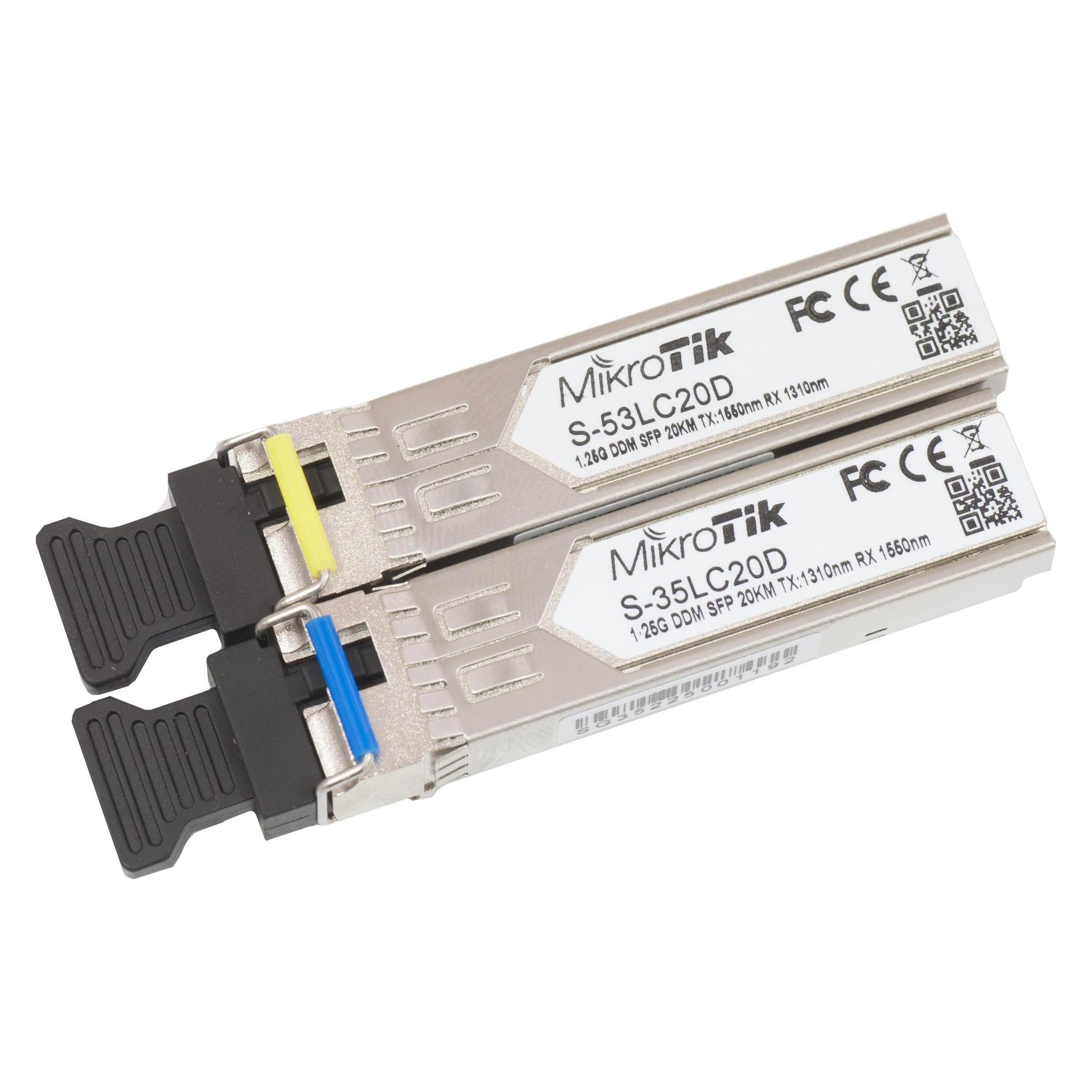 MikroTik S-3553LC20D - 1.25G Single Mode optical SFP-Modul, 20 km (S-3553LC20D)