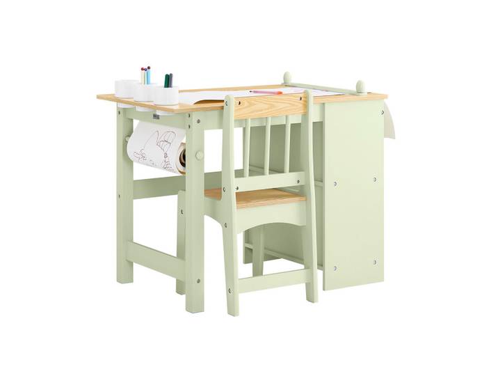 SoBuy Kindersitzgruppe Grün, Holzwerkstoff, 80x66x50 cm, Baby- und Kindermöbel, Kinderzimmer & Jugendzimmer, Kindersitzgruppe