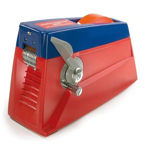 Tesa Klebebandabroller 6038, rot/blau, Tischabroller für Klebeband 30mm x 100m