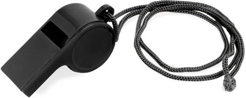 Sifflet personnalisable au design classique avec tour de cou Carnival noir TAILLE UNIQUE ADULTE