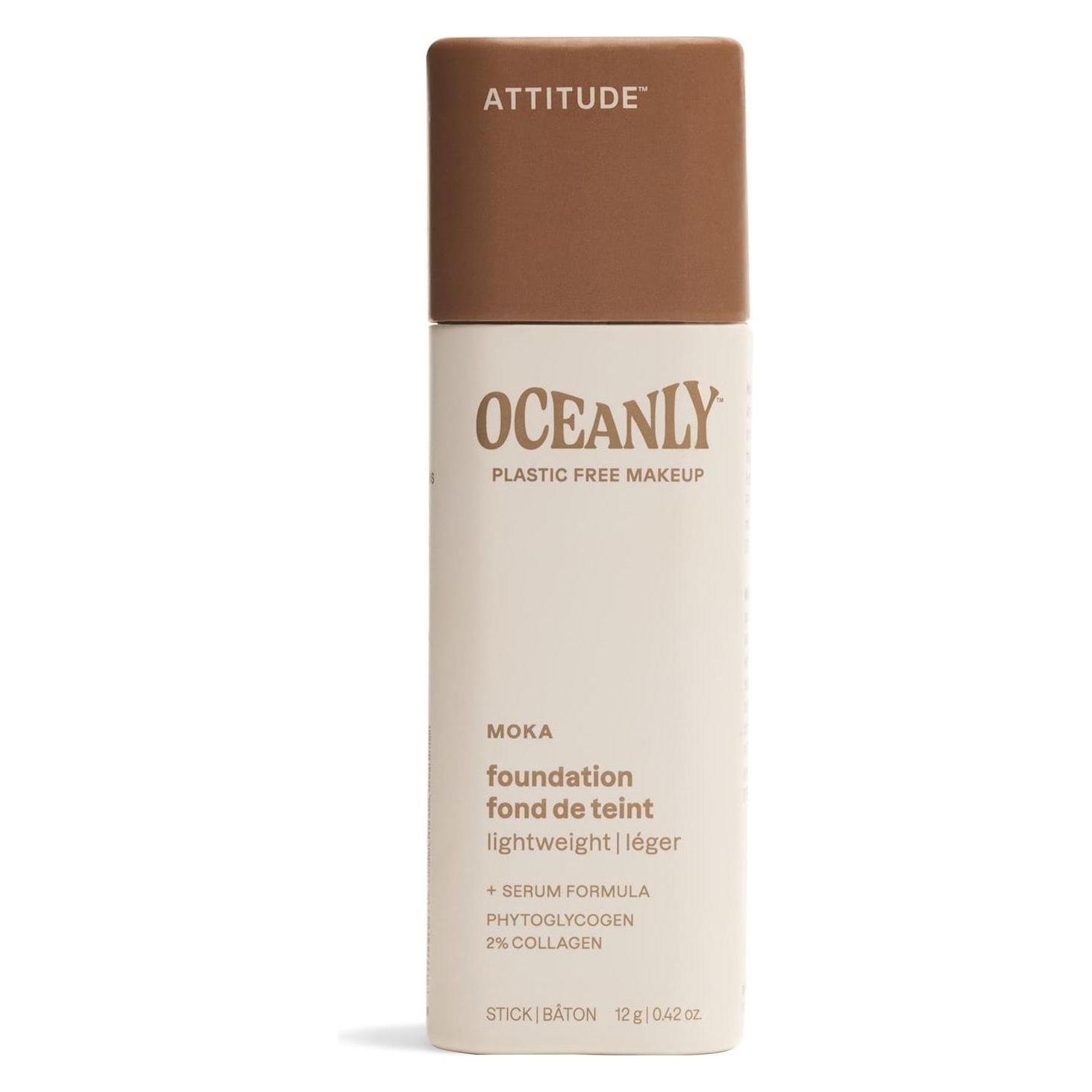 Attitude Oceanly Plastic-Free Light Coverage Foundation Stick with Titanium Dioxide (Moka) (48787708)