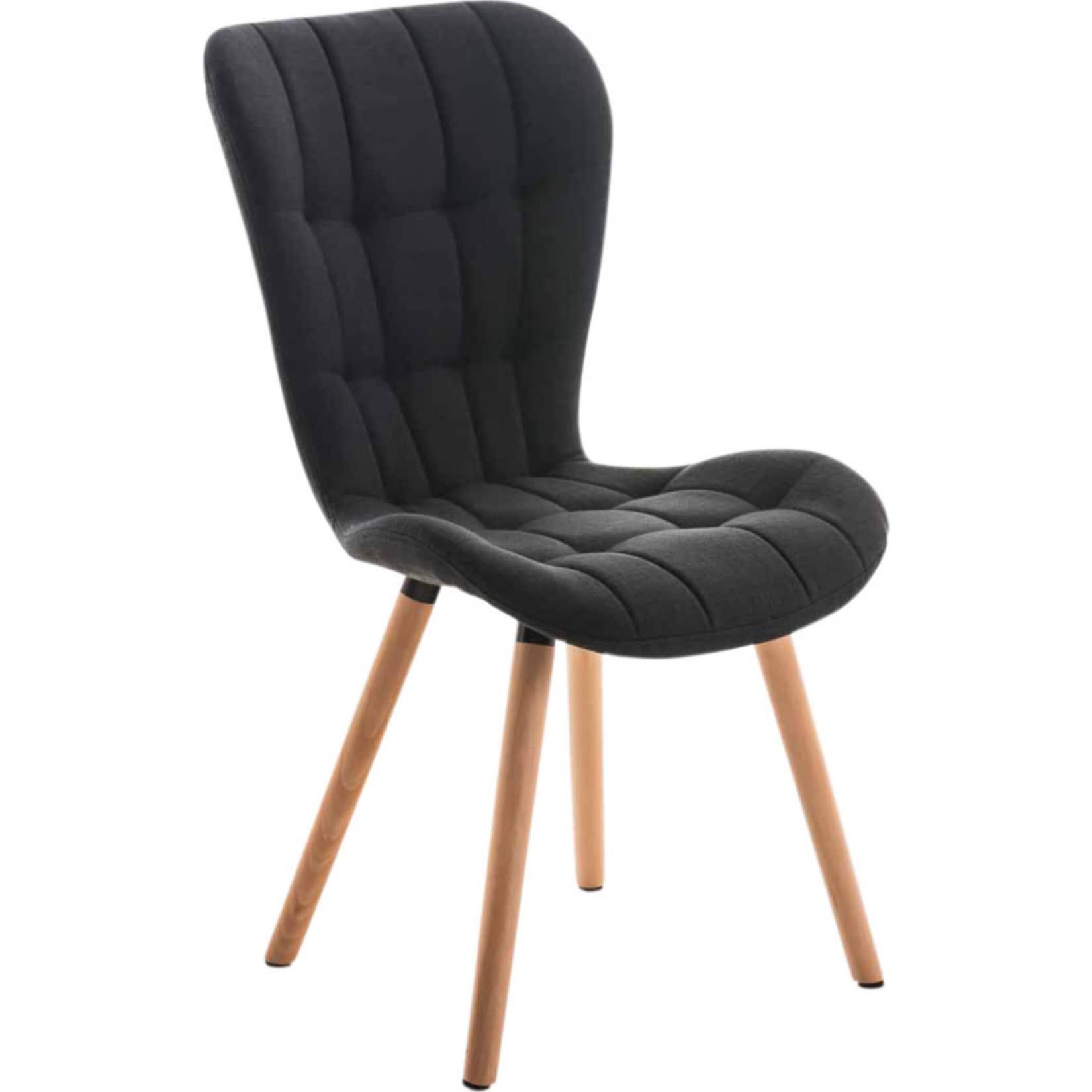 CLP Stuhl Elda Stoff natura Farbe: schwarz