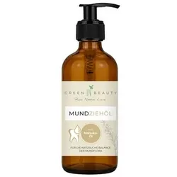 GREEN IN BEAUTY Mundziehöl in einer Glasflasche für die Balance der Mundflora, 125 ml