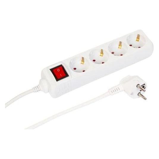 MicroConnect 4-way Schuko Power Strip (4x, CEE 7/4, 5 m) (MC-GRU0045WS)