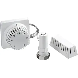 Oventrop Uni FH Thermostat 1012396 7-28 GradC, Nullstellung, weiß, mit Fernfühler, Kapillarrohr 5 m