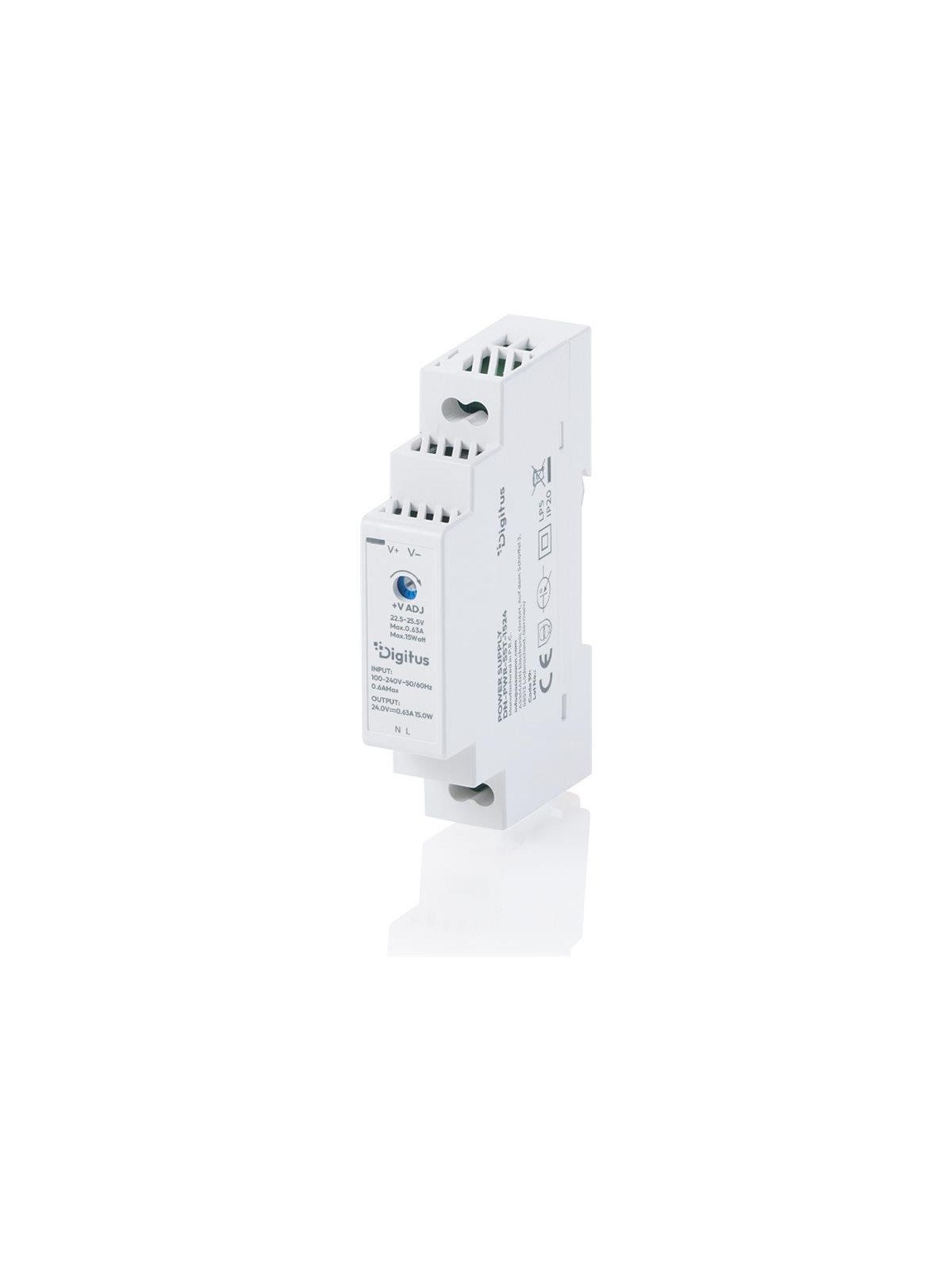 DIGITUS - power supply - 24 V step-shape ultra-slim class II - 15 watt Netzteile - 15 Watt - ATX - 80 Plus
