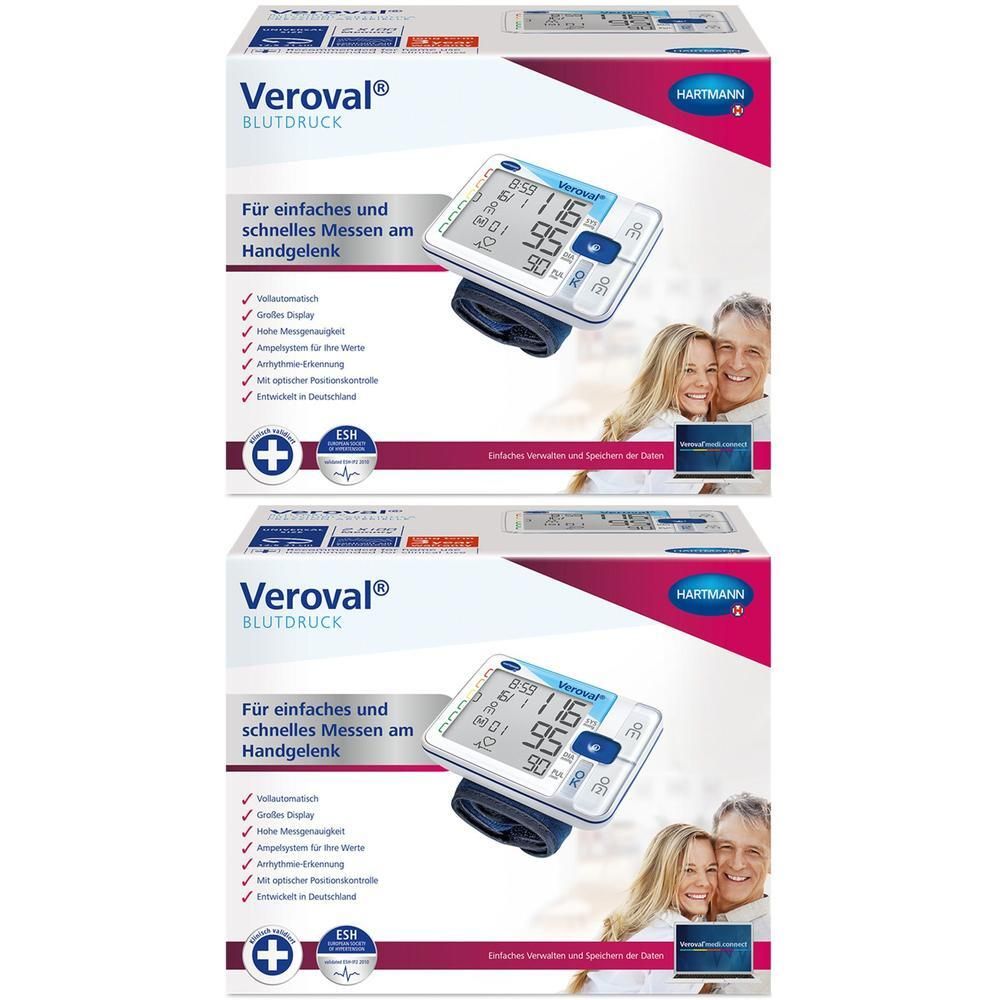 Veroval Handgelenk-Blutdruckmessgerät 2x 2x1 St