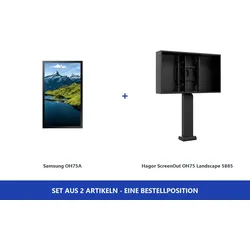 Hagor ScreenOut OH75 Landscape 5885 Bundle mit Samsung OH75A - Outdoor-Stele kom...