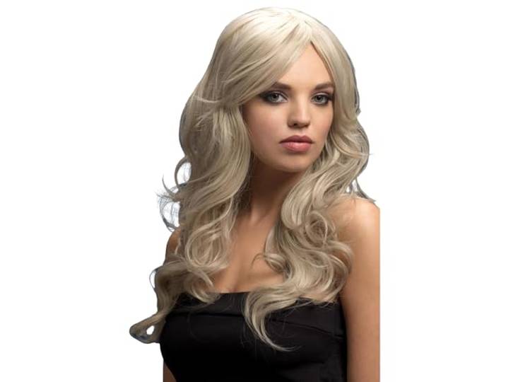 Fever Nicole Wig, Silver Blonde, Soft Wave with Side Parting, 26inch/66cm