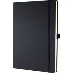 Sigel Notizbuch Conceptum A4 liniert edle Software-Oberfläche schwarz Packung mit 5 Stück