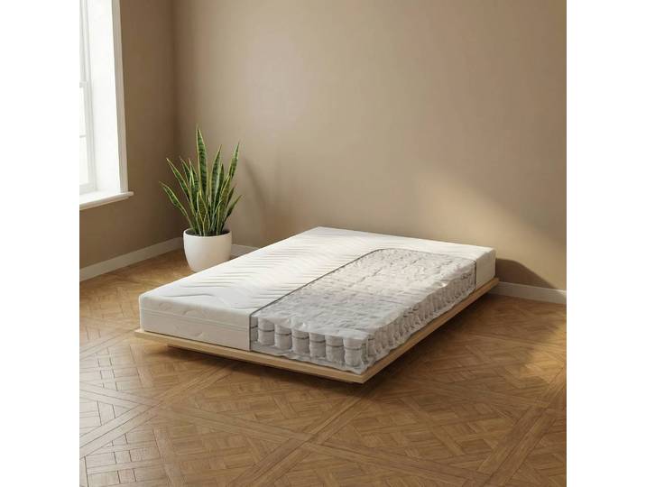 Taschenfederkern Komfort Med T 100 x 200cm H2 Polyester Weiß