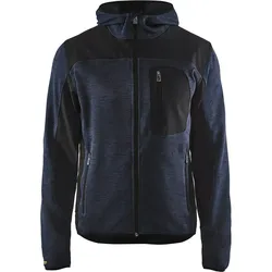 Strickjacke "4930" mit Softshell - 4XL - Dunkelmarine/Schwarz