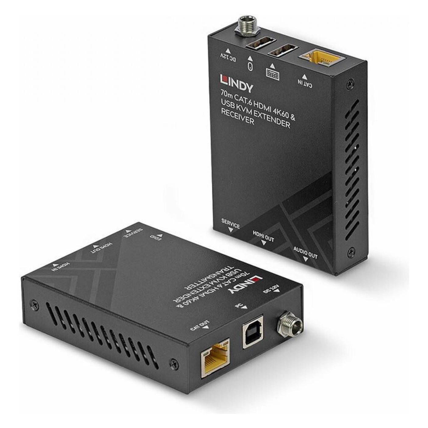 Lindy 70m Cat.6 HDMI 4K60, USB & Audio KVM Extender (39383)