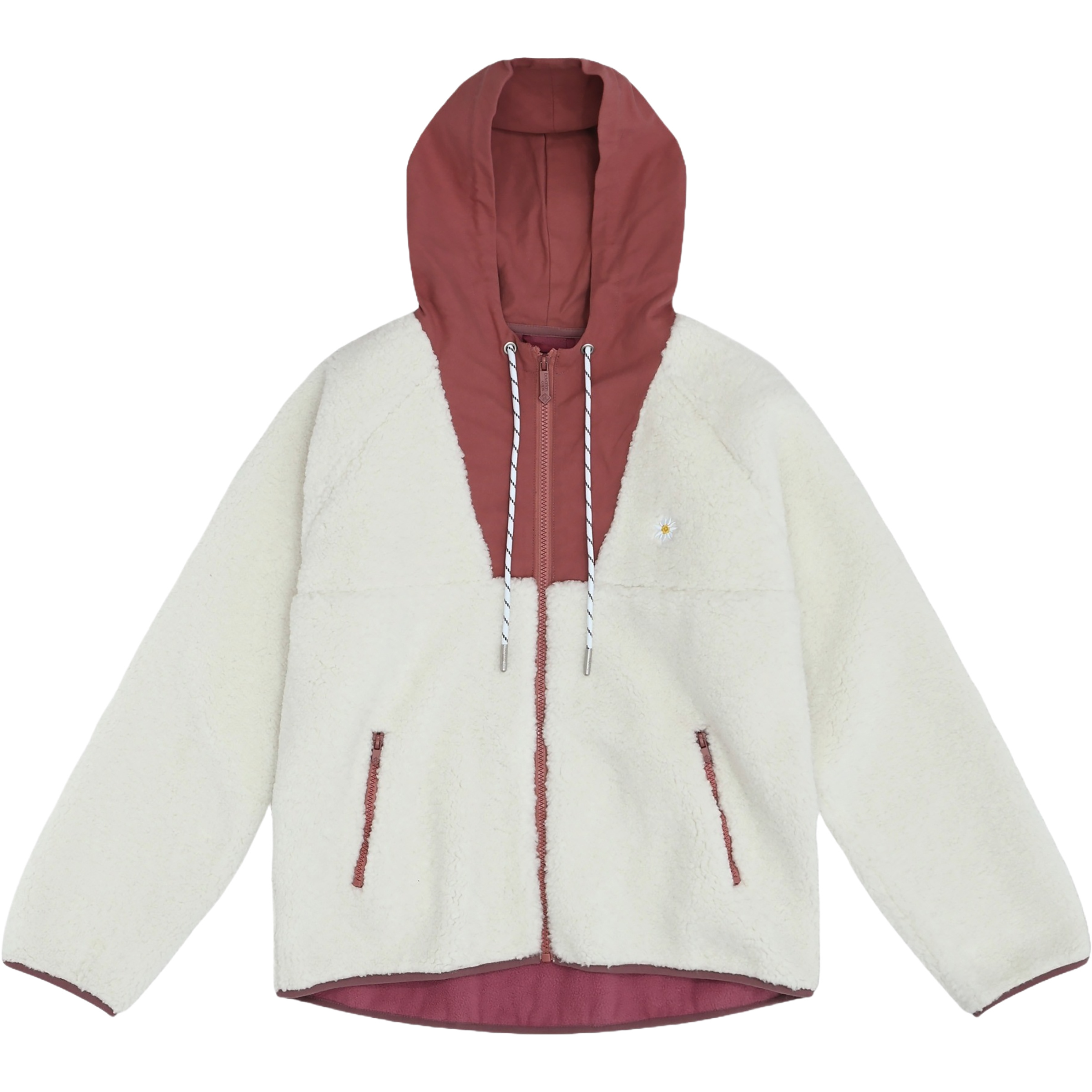 Bavarian Caps Frida Sherpa Damen Freizeitjacke, Parkas weiss Größe M Lifestyle Elastisch