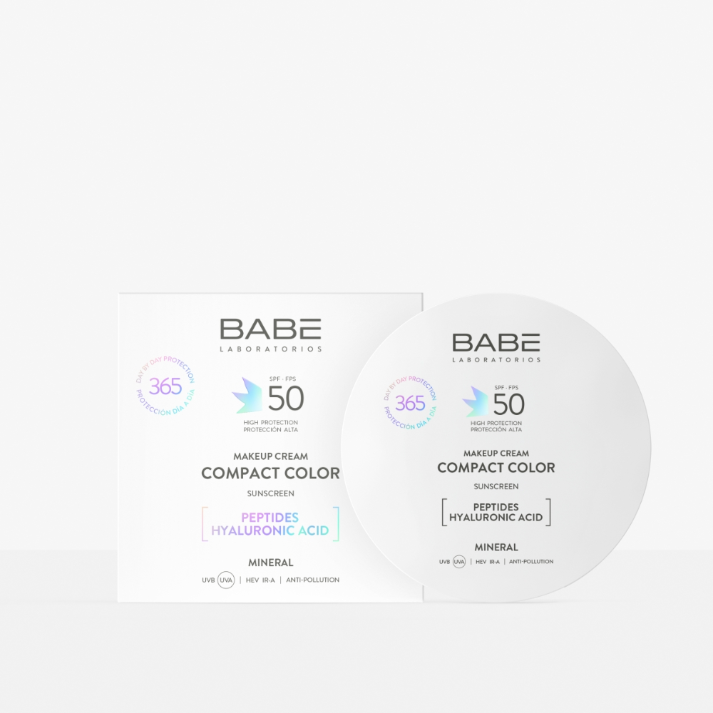 Babé Solar Makeup Cream Compact Color Tinted Fotoprotector SPF50 10mL Tinted SPF50