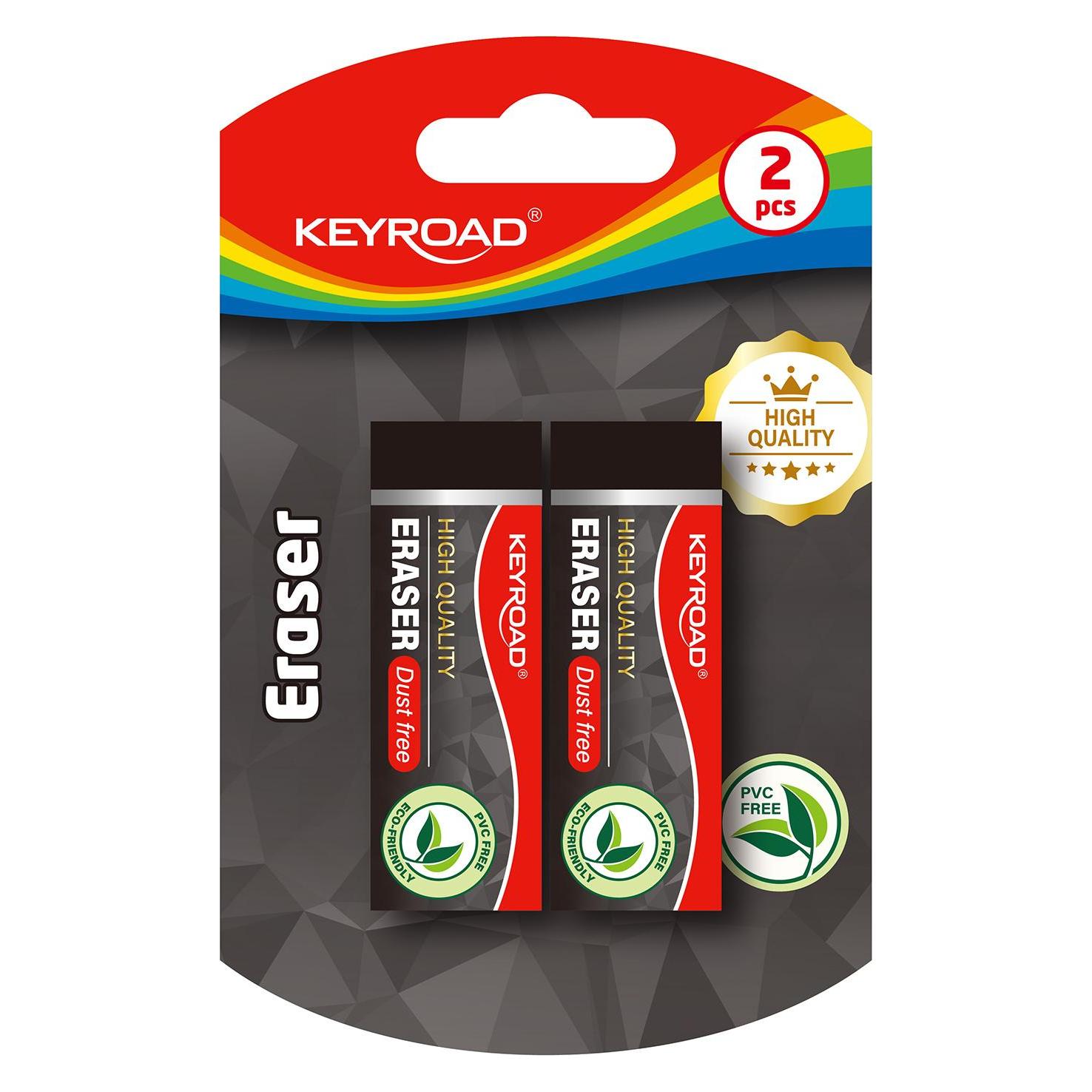 Keyroad Radiergummi, technisch, 2 Stück, Blister, schwarz (47788534)