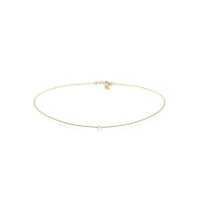 Choker ELLI "Halskette Basic Stern Astro Choker 925 Sterling Silber" Gr. 36, gold, Halsketten, Damen, ohne Stein, Silber 925 (Sterlingsilber)