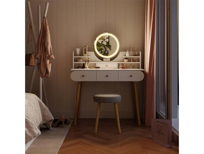 Vicco Kaptafel Edda , Wit, 100 cm