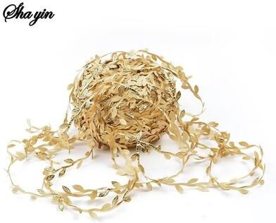 Uplifted Finds Gold Leaf Silk Vine Garland   Artisan Metallic Wreath Rattan   Professional Handmade Wedding & Craft Decor b 5m