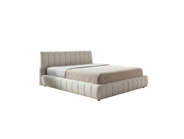 Kawola Polsterbett Aliotta Cremeweiß Bouclé, Textil, 180x200 cm, Schlafzimmer, Bett, Polsterbetten