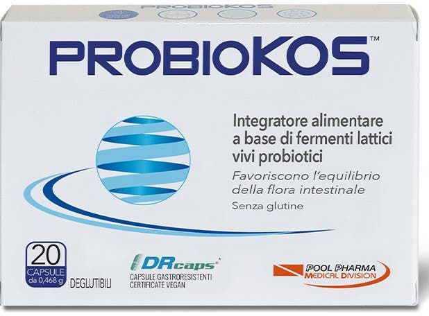 POOL PHARMA Srl Probiokos Integratore alimentare di fermenti lattici 20 capsule