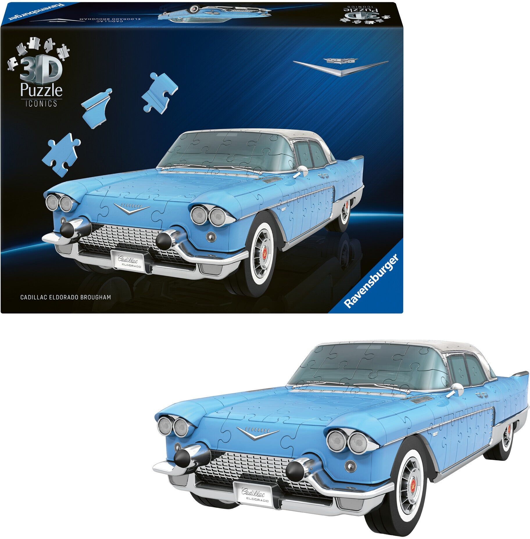 Ravensburger Iconics Cadillac Eldorado Brougham 3D Puzzle, 174 Pieces, Level 4 Difficulty