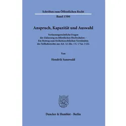 Anspruch, Kapazität und Auswahl, Fachbücher von Hendrik Sannwald