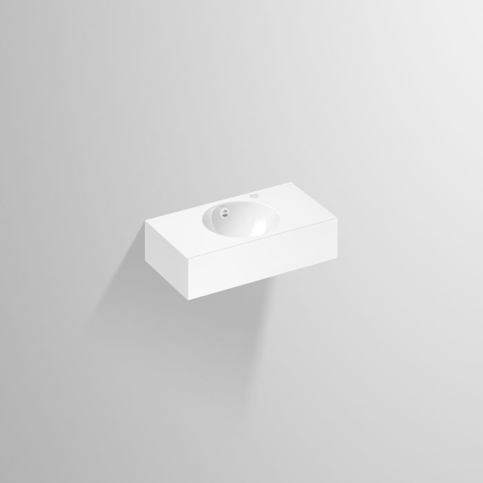 Alape IC600H Waschtisch 4238200000 60x32,5cm, weiß, mit Hahnloch/Überlauf