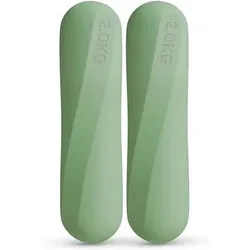 NEOLYMP Pilates Hanteln rutschfestes Silikon Hantelset, Größe 2 KG in Grün Grün
