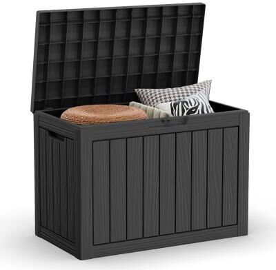 EasyUp Outdoor Patio Storage Resin Lockable Deck Box