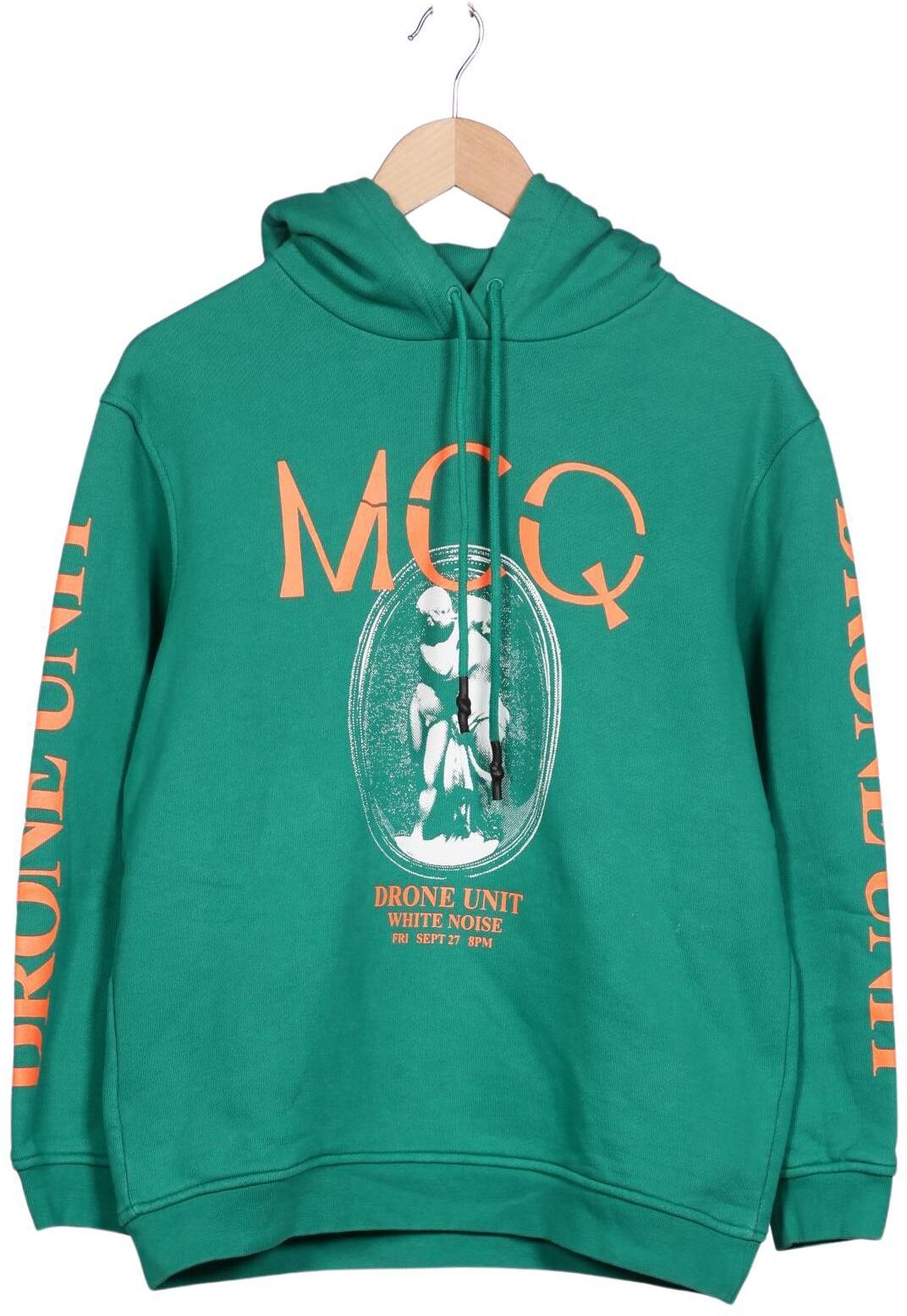 McQ Alexander Mcqueen Damen Kapuzenpullover, Grün, Gr. XS, Baumwolle / Elasthan - Second Hand