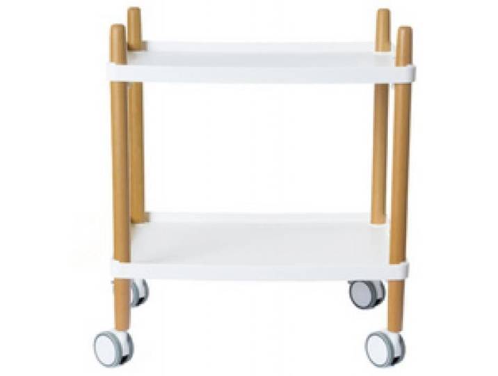 paperflow paperflow chariot de bureau 2 étagères blanc - hêtre noirServices généraux PAPERFLOW Chariot de bureau 2 'tagŠres