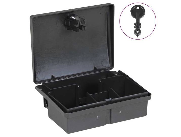 vidaXL Mausefallen 20 Stk. Schwarz 13x10x4 cm