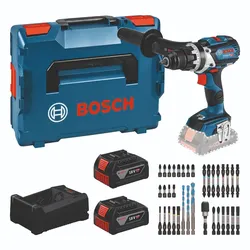 Bosch Werkzeug-Set: GSR 18V-110 C + 2x GBA 5.0Ah + GAL 12V/18V-80 + Bit-Set in L-BOXX - 0615A500E3