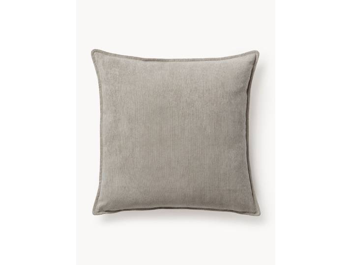 Grand coussin canapé en velours côtelé Lennon, 70 x 70 cm