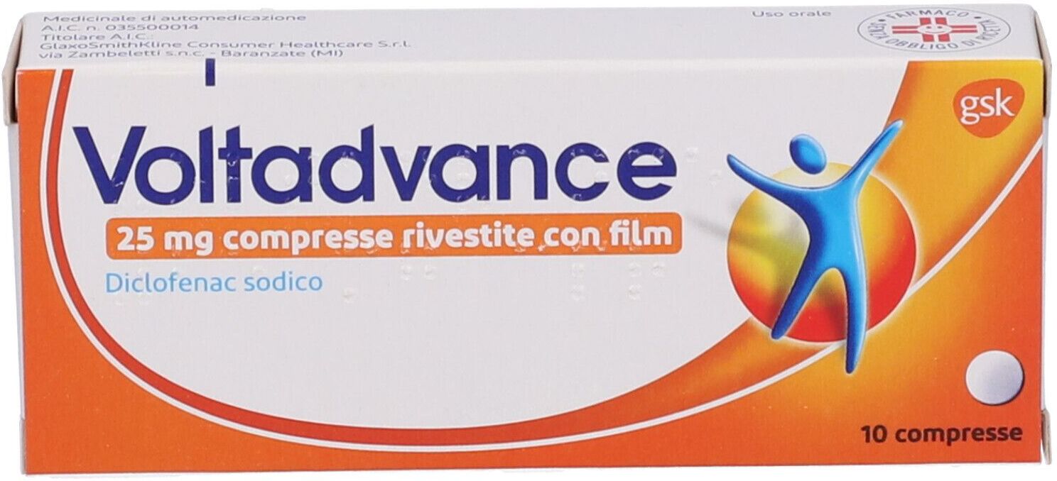 HALEON ITALY Srl Voltadvance Diclofenac 25 mg, 10 Compresse