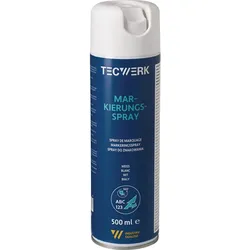 TECWERK Markierungsspray weiß 500 ml Spraydose mit intensiven